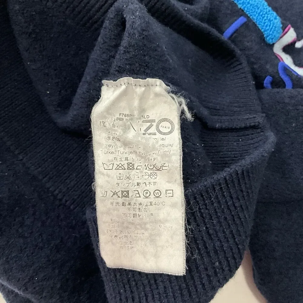 Kenzo Paris Kids Girls Blue Wool Sweater Medium